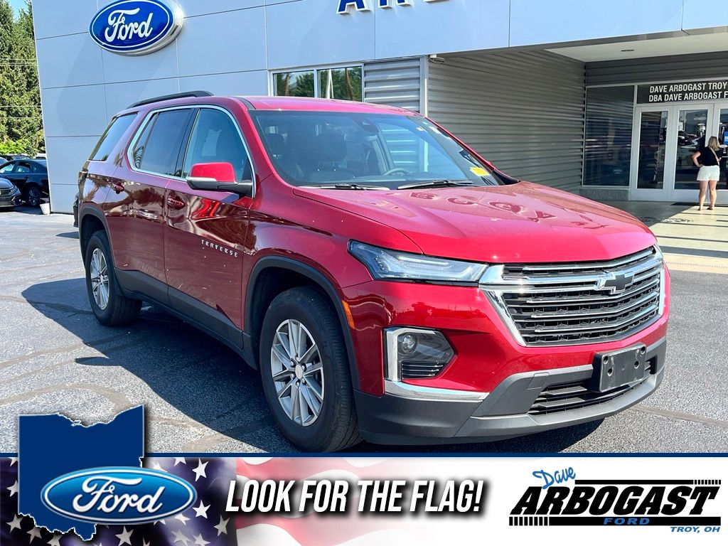 Radiant Red Tintcoat 2023 Chevrolet Traverse SUV / Crossover Four-Wheel Drive 9-Speed Automatic