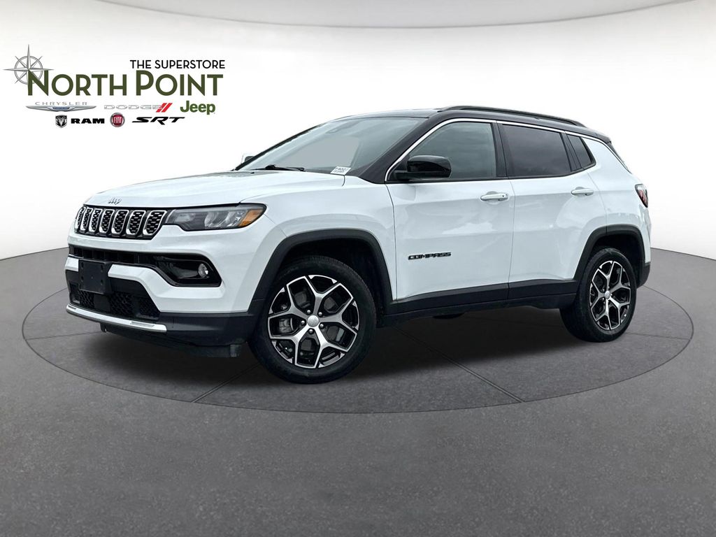 Bright White Clearcoat 2024 Jeep Compass Limited 4WD SUV / Crossover Four-Wheel Drive 8-Speed Automatic