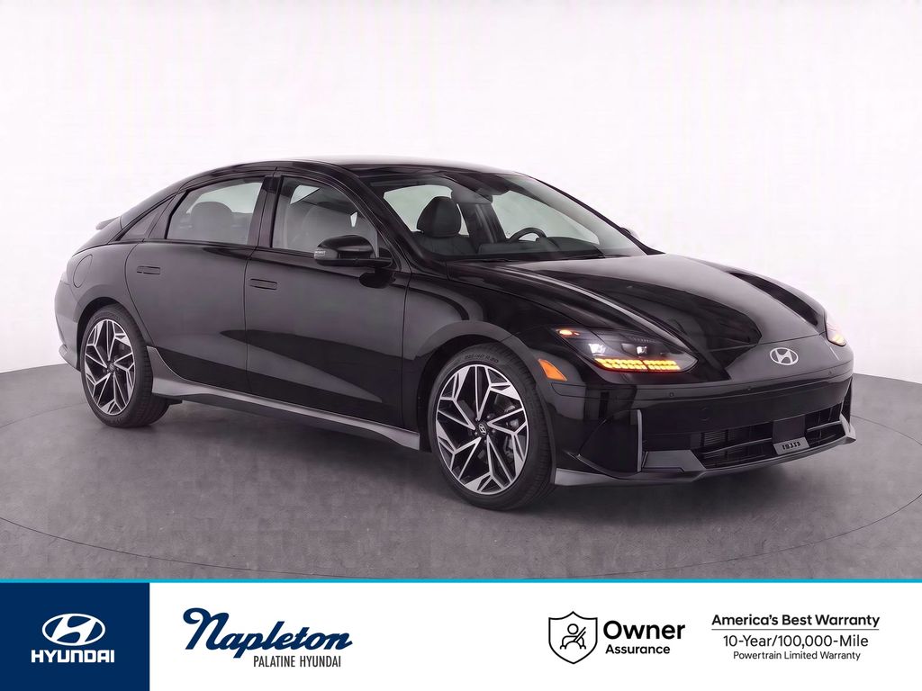 Onyx Black 2025 Hyundai Ioniq 6 Sedan All-Wheel Drive 1-Speed Automatic