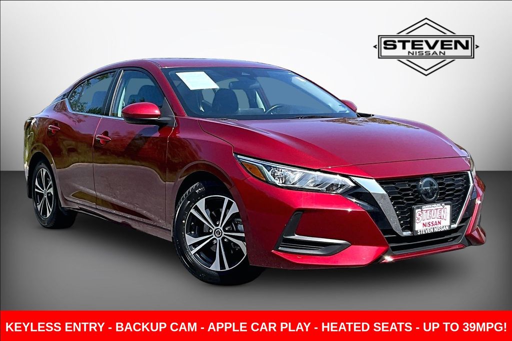 Red (Scarlet Ember Tintcoat) 2023 Nissan Sentra Sedan Front-Wheel Drive Continuously Variable Transmission
