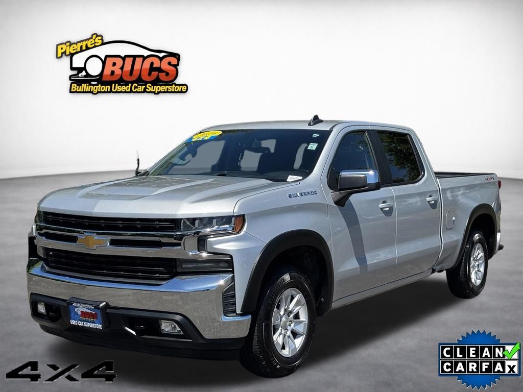 Silver Ice Metallic 2019 Chevrolet Silverado 1500 LT Crew Cab 4WD Pickup Truck Four-Wheel Drive 8-Speed Automatic