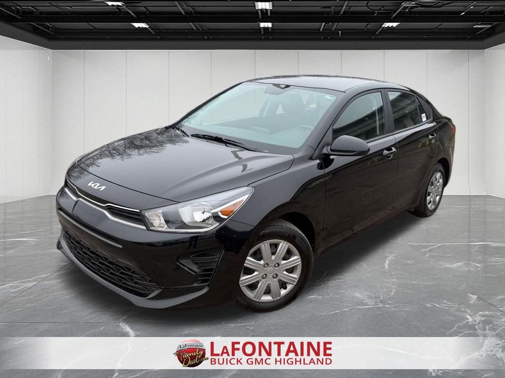 Aurora Black 2023 Kia Rio LX FWD Sedan Front-Wheel Drive Continuously Variable Transmission