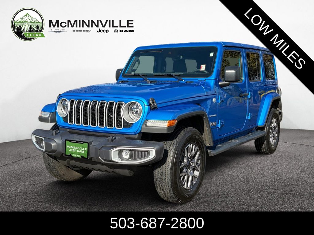 Hydro Blue Pearl Coat 2024 Jeep Wrangler Sahara 4-Door 4WD SUV / Crossover Four-Wheel Drive 8-Speed Automatic