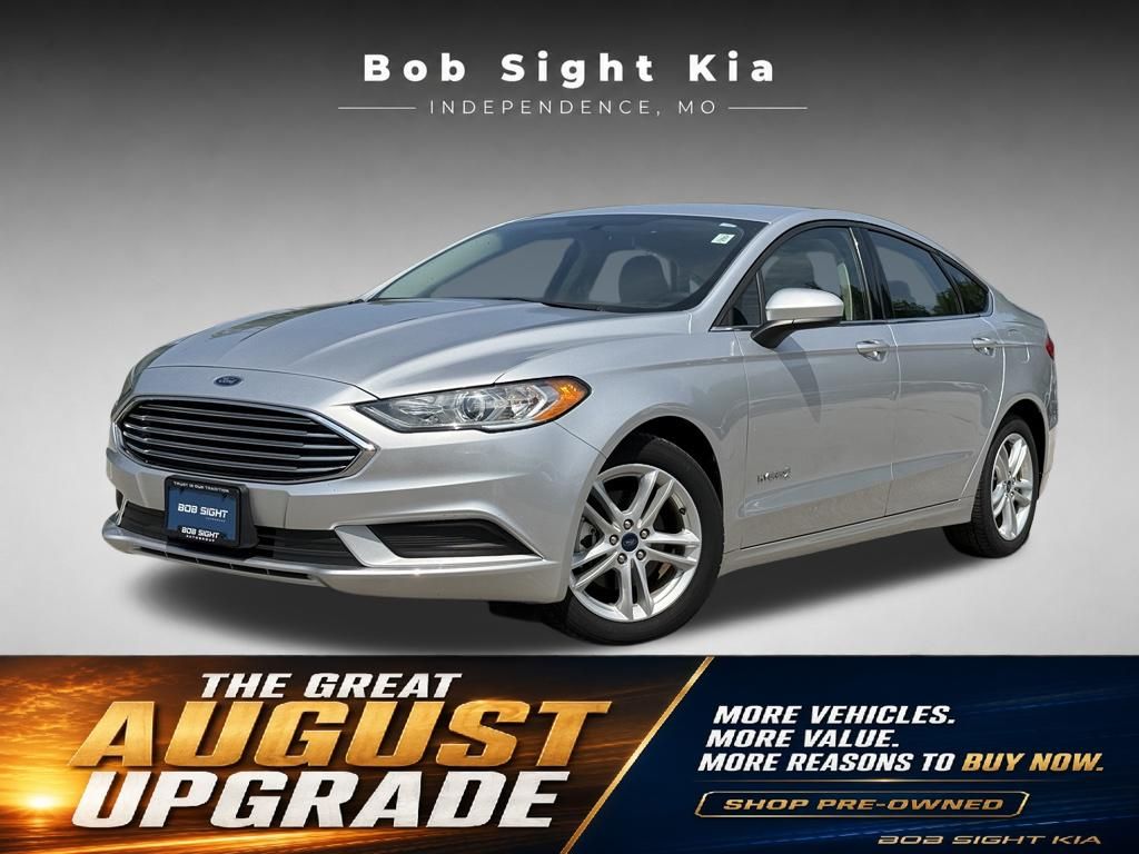 Ingot Silver 2018 Ford Fusion Hybrid Sedan Front-Wheel Drive Continuously Variable Transmission