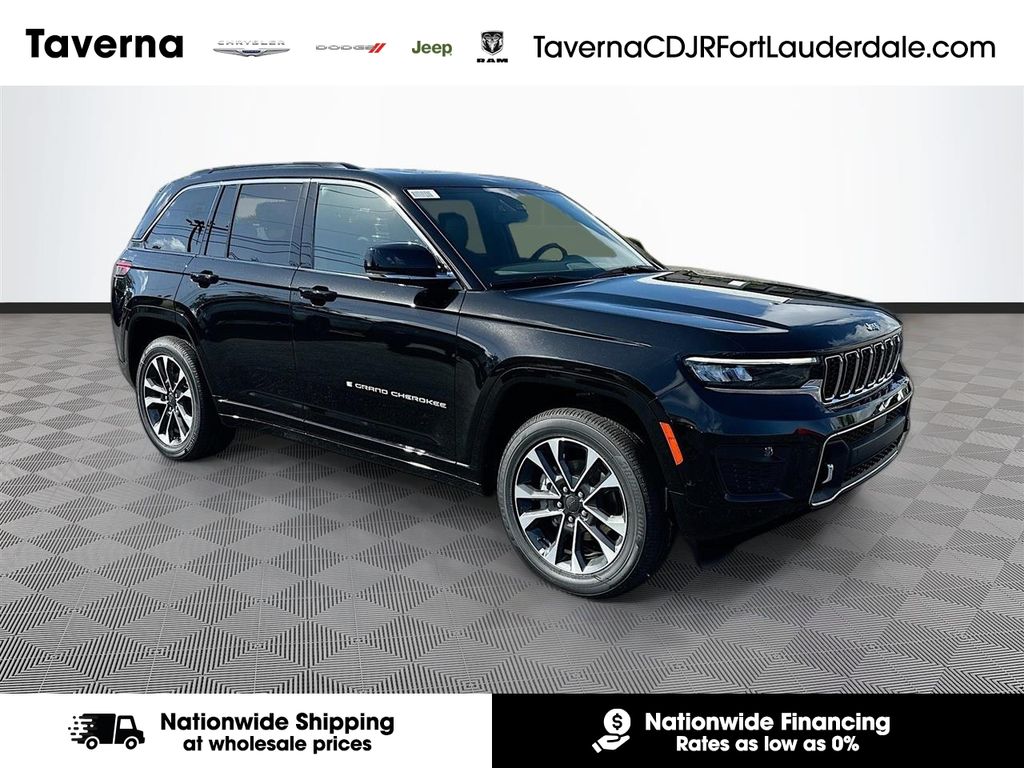 Diamond Black Crystal Pearlcoat 2025 Jeep Grand Cherokee Overland 4WD SUV / Crossover Four-Wheel Drive 8-Speed Automatic
