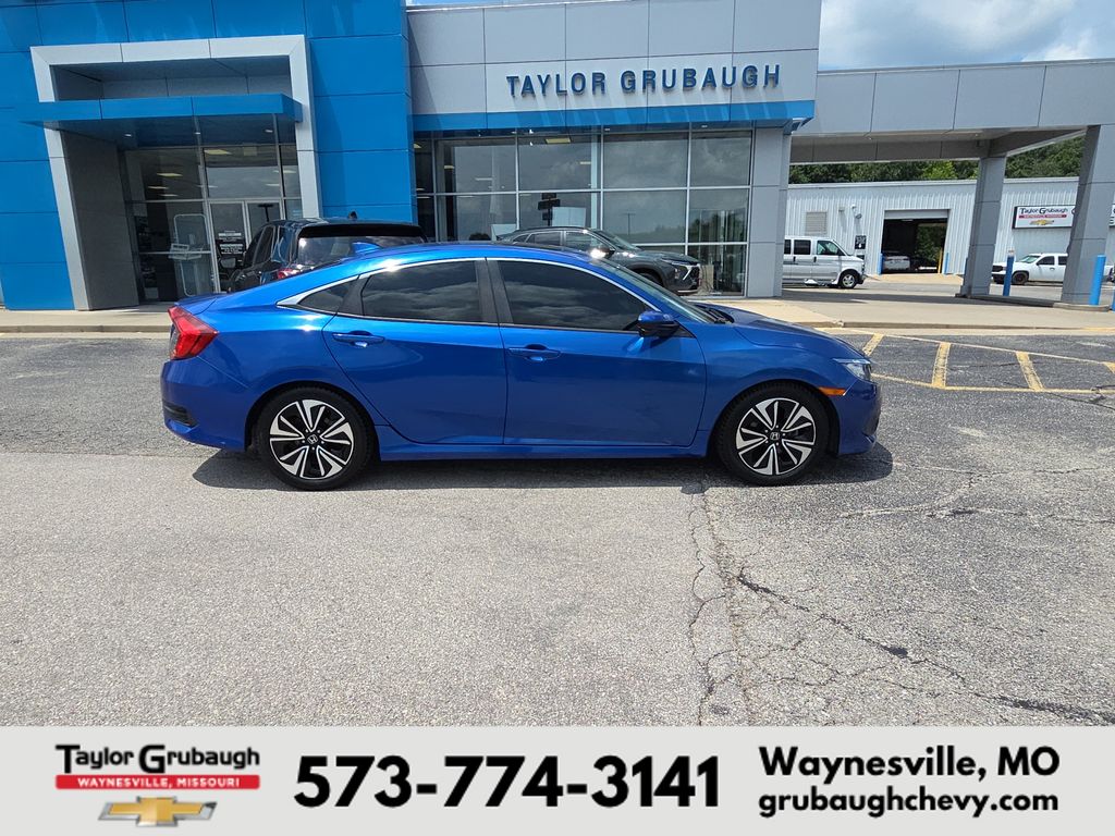 Aegean Blue Metallic 2016 Honda Civic Sedan Front-Wheel Drive Continuously Variable Transmission