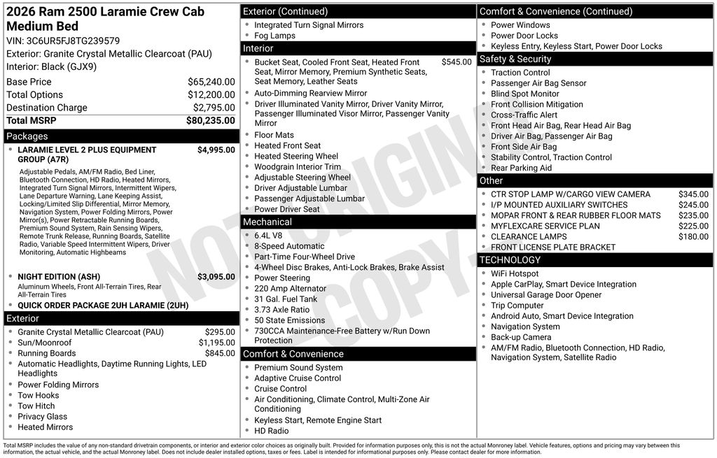 2026 RAM 2500 Laramie 4X4 Crew Cab SWB's photo