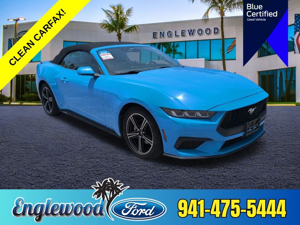 Grabber Blue Metallic 2024 Ford Mustang Convertible Rear-Wheel Drive Automatic