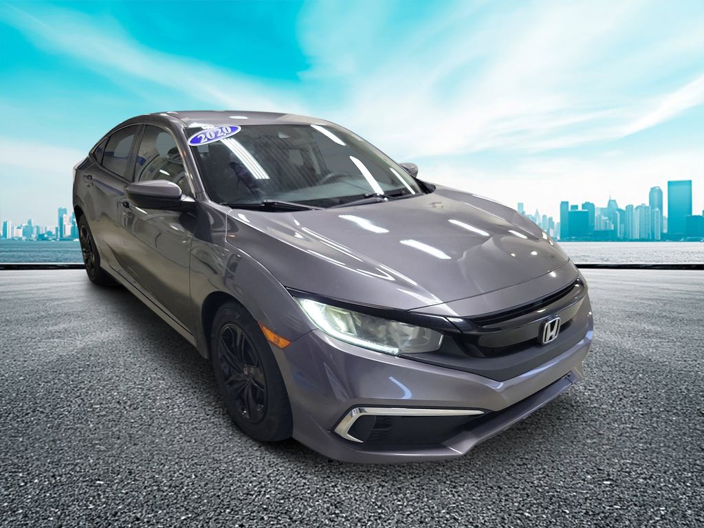 Gray 2021 Honda Civic Sedan Front-Wheel Drive Continuously Variable Transmission