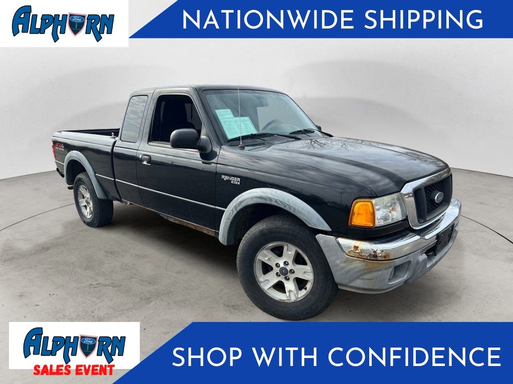 Black Clearcoat 2004 Ford Ranger 4 Dr Edge 4WD Extended Cab SB Pickup Truck Four-Wheel Drive 5-Speed Automatic Overdrive