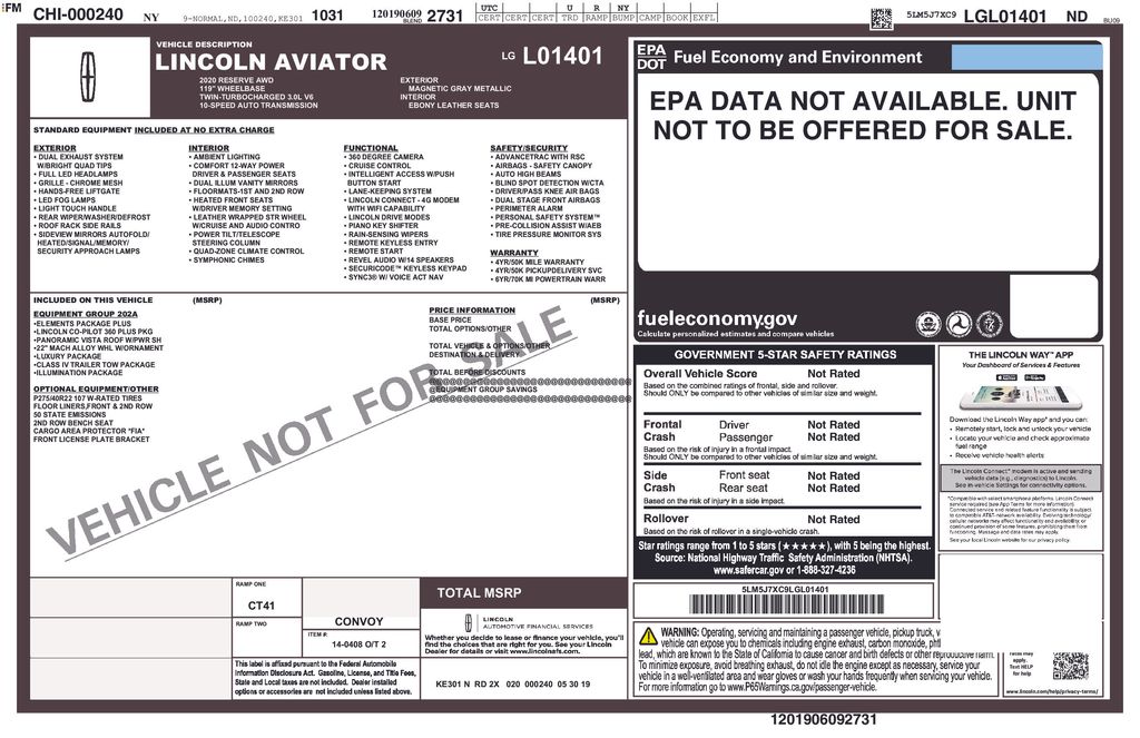 2020 Lincoln Aviator Reserve