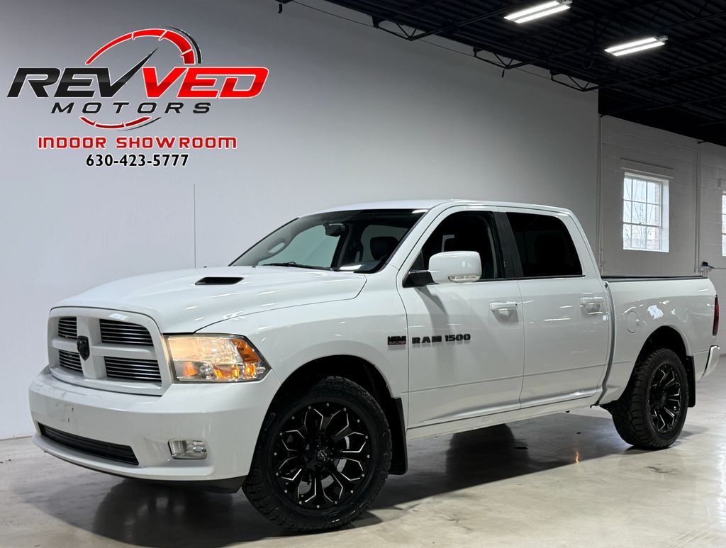 Bright White Clearcoat 2012 RAM 1500 Sport Crew Cab 4WD Pickup Truck Four-Wheel Drive 6-Speed Automatic
