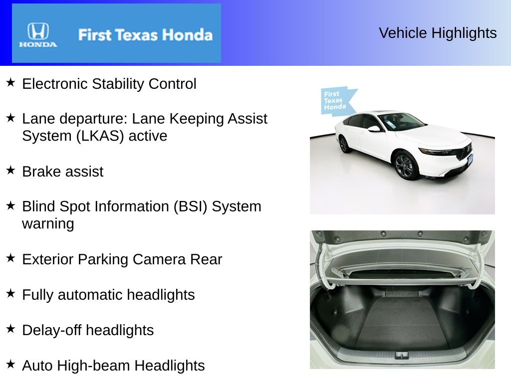 Used Car 2025 Honda Accord Hybrid  Ex-l For Sale Under $35,000 In Austin, Texas