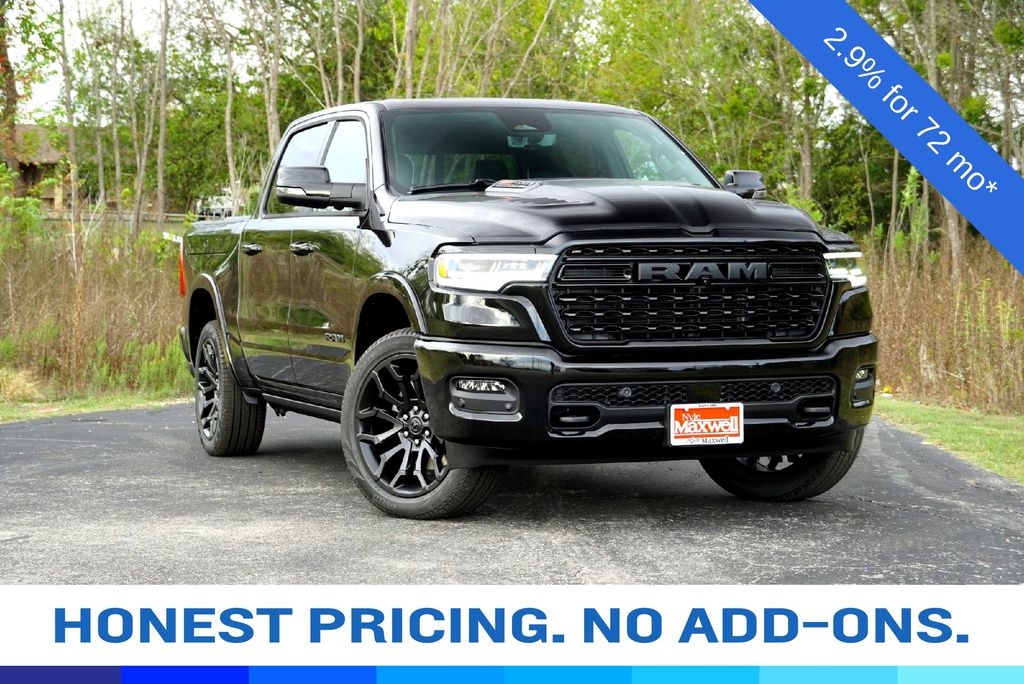 Diamond Black Crystal Pearlcoat 2026 RAM 1500 Limited Crew Cab 4WD Pickup Truck Four-Wheel Drive 8-Speed Automatic