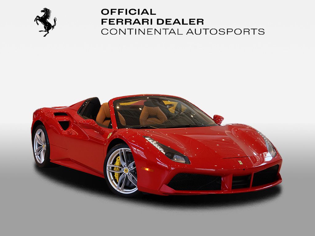 Rosso Corsa 2019 Ferrari 488 Convertible Rear-Wheel Drive 7-Speed Automatic