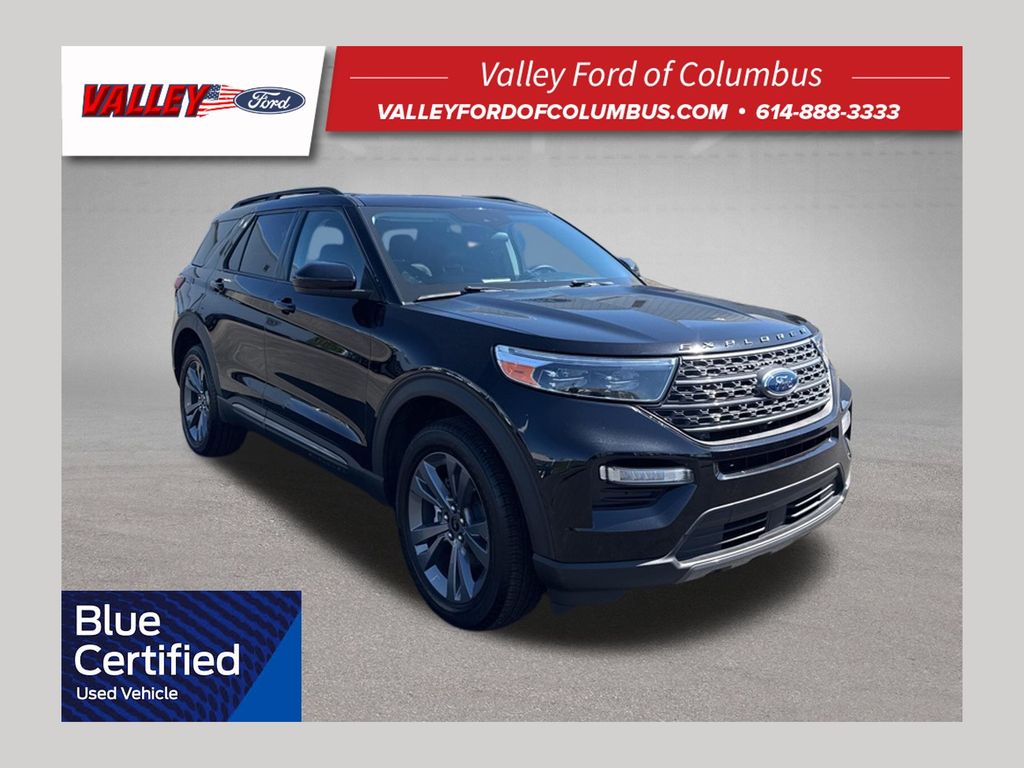 Black Metallic 2023 Ford Explorer SUV / Crossover All-Wheel Drive Automatic