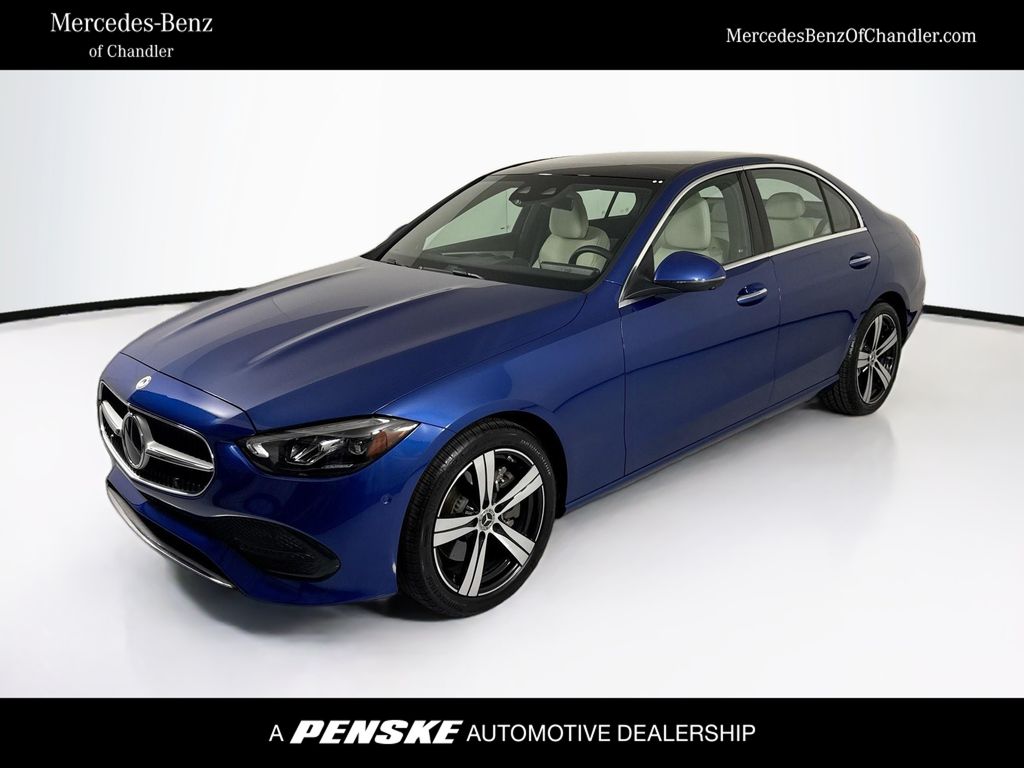 Starling Blue Metallic 2025 Mercedes-Benz C-Class Sedan Rear-Wheel Drive 9-Speed Automatic
