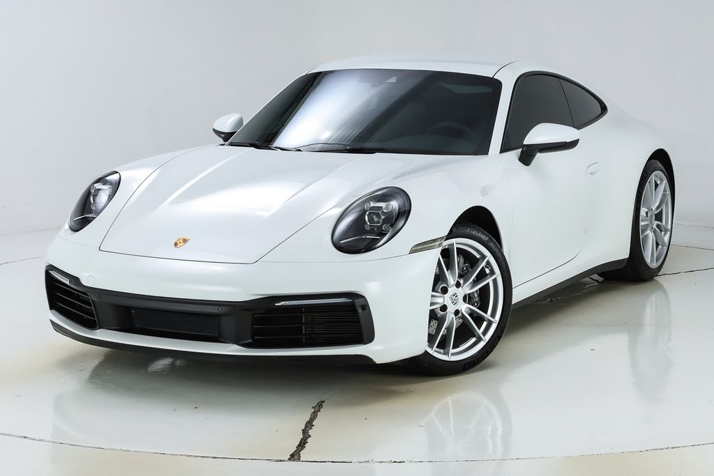 White 2021 Porsche 911 Carrera Coupe RWD Coupe Rear-Wheel Drive 8-Speed Automatic