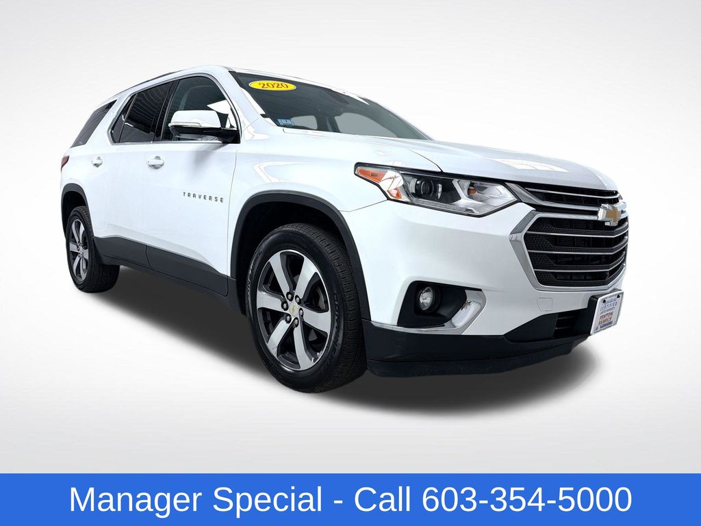 Summit White 2020 Chevrolet Traverse SUV / Crossover Four-Wheel Drive 9-Speed Automatic