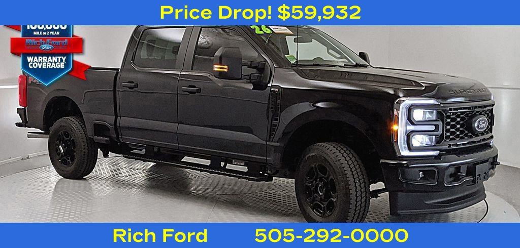 Agate Black Metallic 2026 Ford F-250 Super Duty XL Crew Cab 4WD Pickup Truck Four-Wheel Drive Automatic
