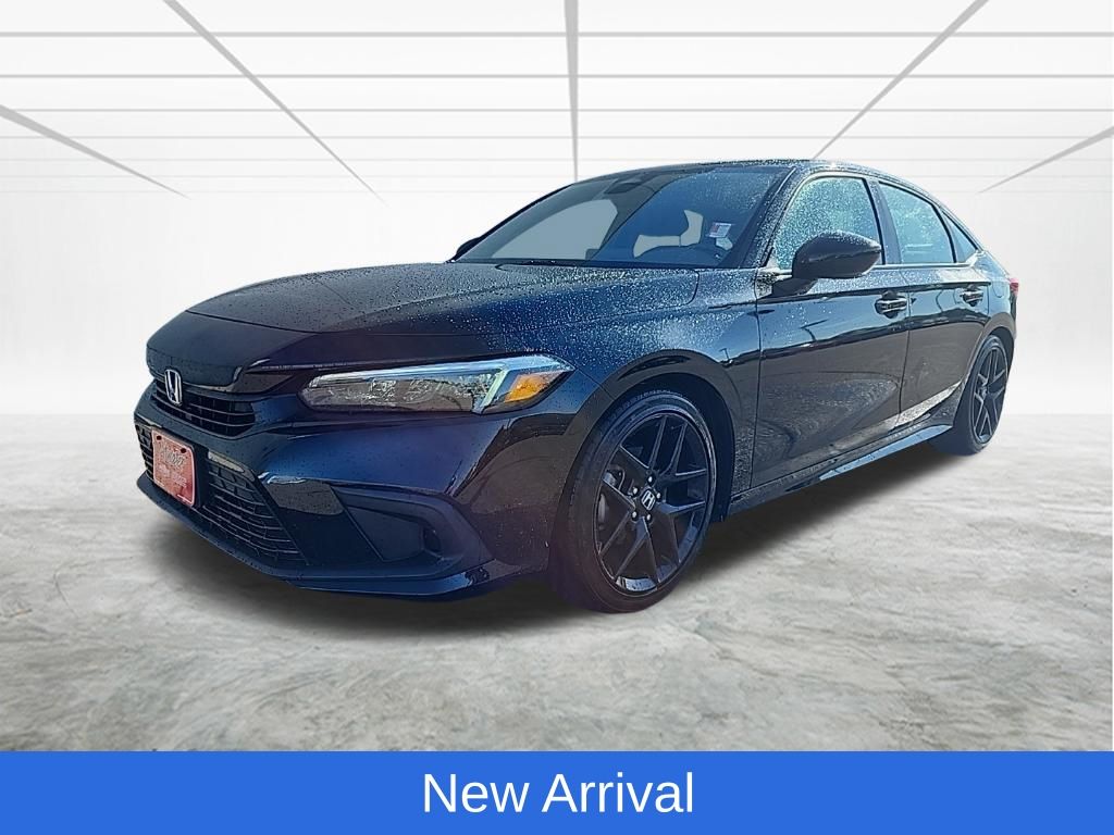 Black 2024 Honda Civic Sedan Front-Wheel Drive Continuously Variable Transmission