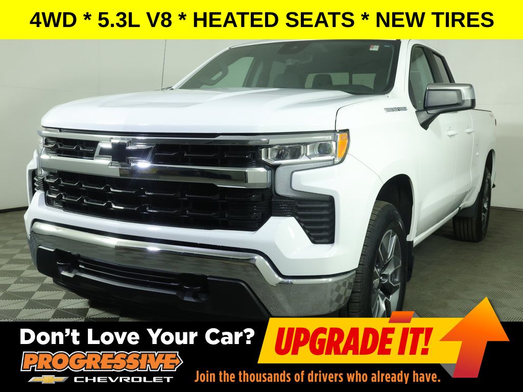 Summit White 2023 Chevrolet Silverado 1500 Pickup Truck Four-Wheel Drive Automatic