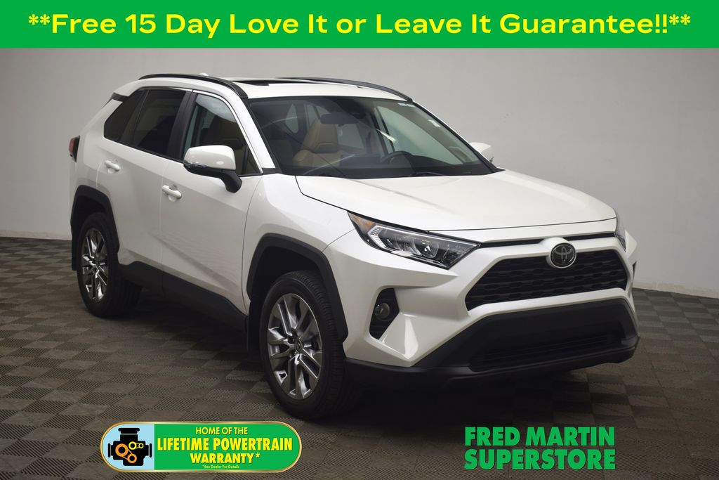 White (Blizzard Pearl) 2021 Toyota RAV4 XLE Premium AWD SUV / Crossover All-Wheel Drive 8-Speed Automatic