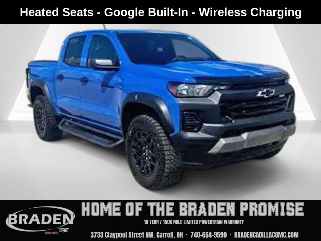 Reef Blue Metallic 2025 Chevrolet Colorado Pickup Truck Four-Wheel Drive 8-Speed Automatic