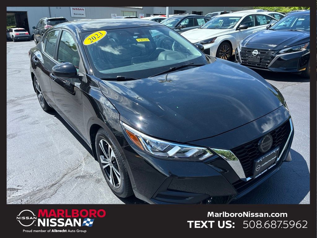 Super Black 2023 Nissan Sentra Sedan Front-Wheel Drive Continuously Variable Transmission