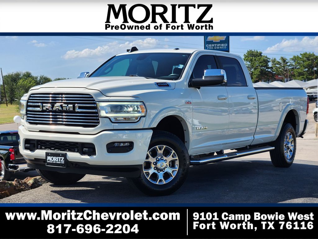 Pearl White 2022 RAM 2500 Pickup Truck Four-Wheel Drive 8-Speed Automatic