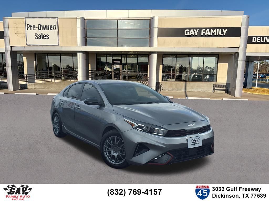 Steel Gray 2024 Kia Forte GT-Line FWD Sedan Front-Wheel Drive Continuously Variable Transmission