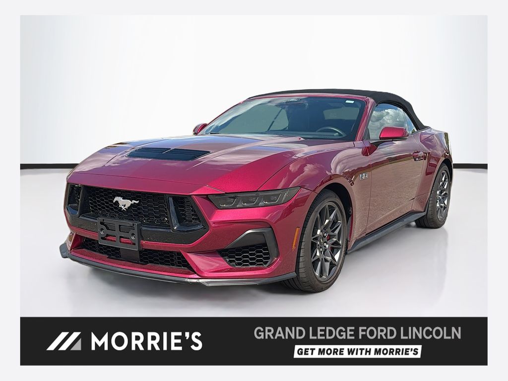 Pink (Molten Magenta Metallic Tri-Coat) 2025 Ford Mustang Convertible Rear-Wheel Drive 6-Speed Manual