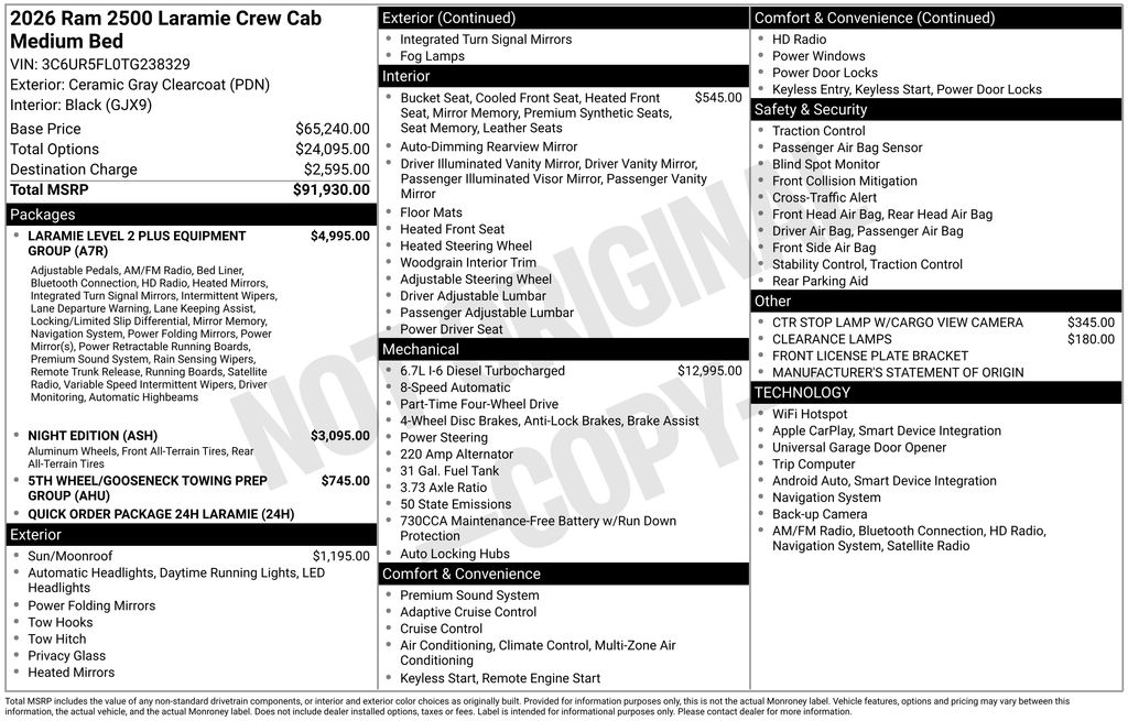New 2026 Gray Ram Laramie image 4