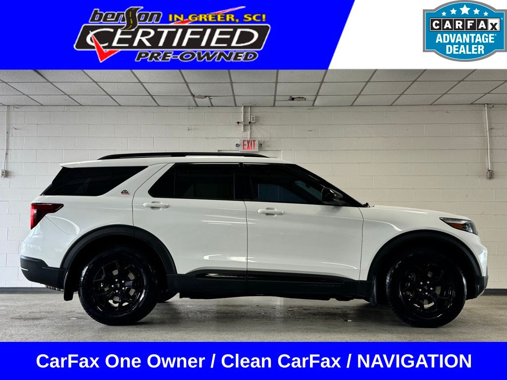 White Metallic 2023 Ford Explorer SUV / Crossover All-Wheel Drive Automatic