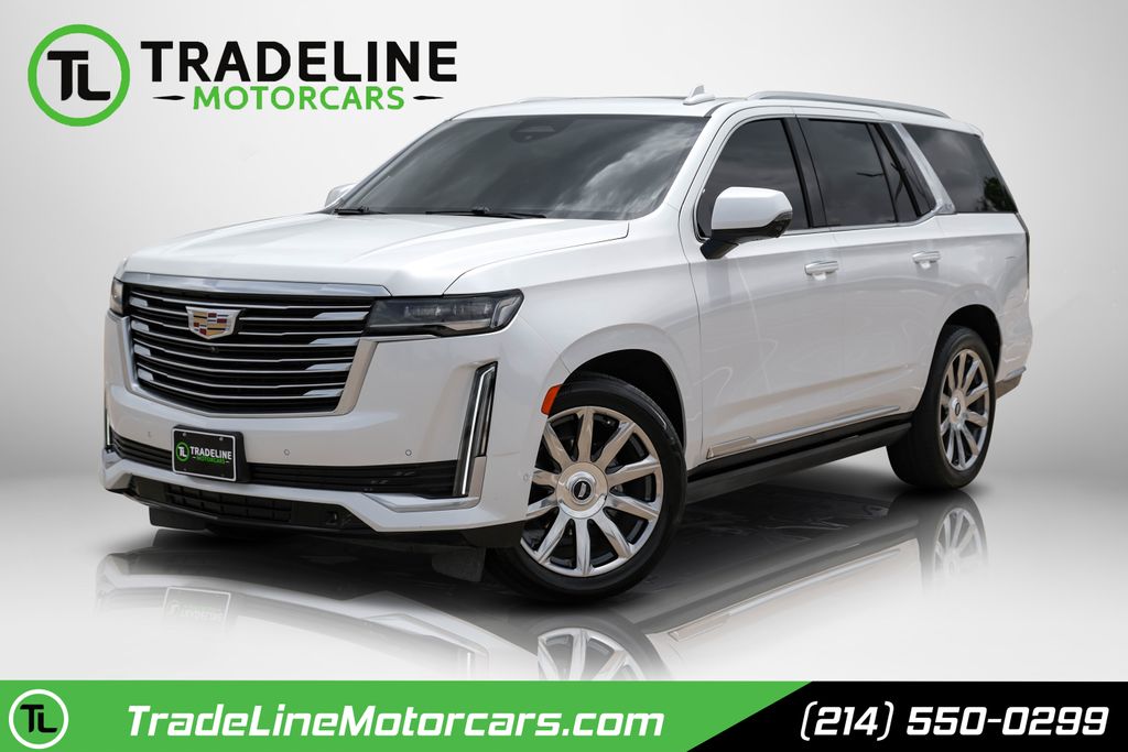 Crystal White Tricoat 2021 Cadillac Escalade SUV / Crossover Rear-Wheel Drive 