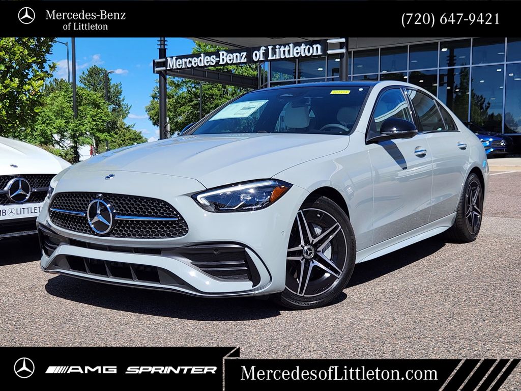 Gray (MANUFAKTUR Alpine Grey) 2026 Mercedes-Benz C-Class Sedan All-Wheel Drive 9-Speed Automatic
