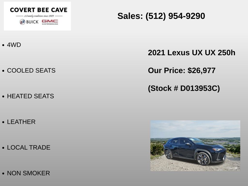 Used Car 2021 Lexus Ux  250h Base For Sale Under $30,000 In Austin, Texas