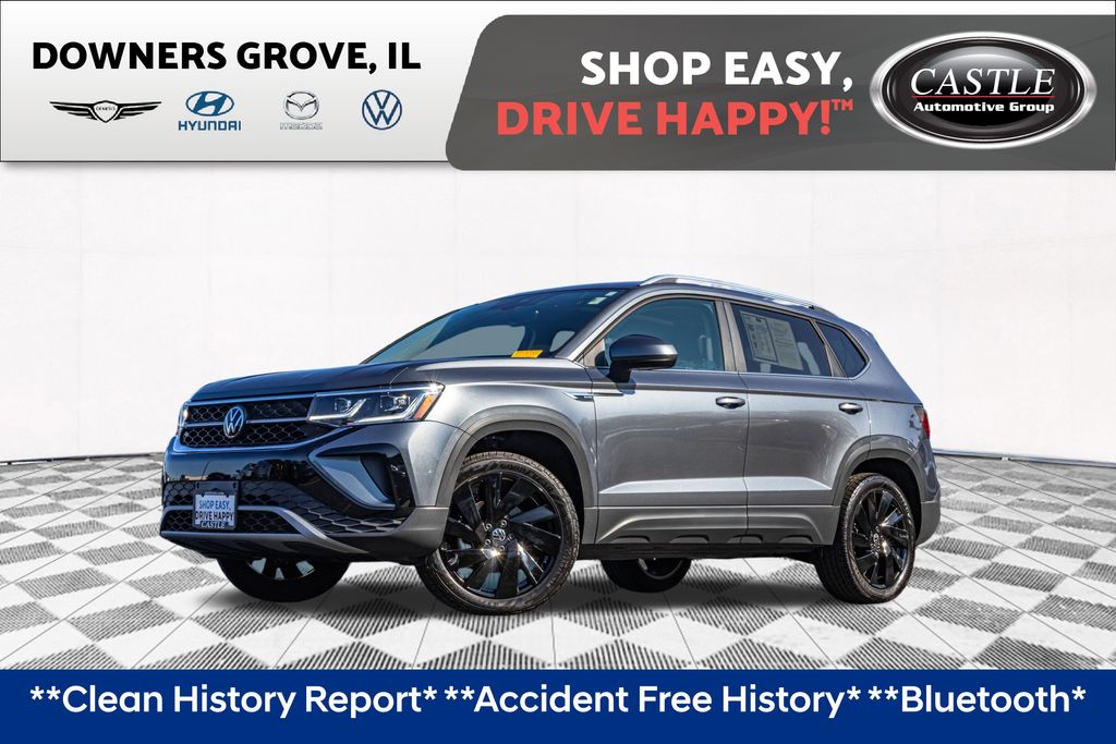 Pure Gray 2023 Volkswagen Taos SUV / Crossover All-Wheel Drive 7-Speed Dual Clutch
