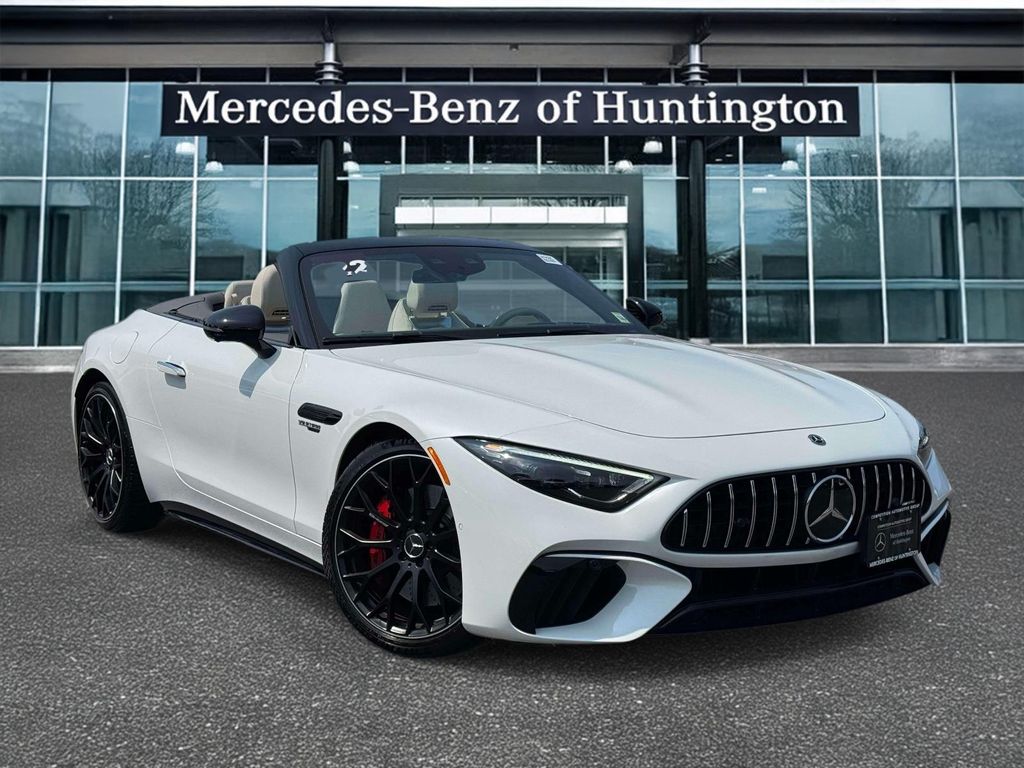 MANUFAKTUR Moonlight White Metallic 2022 Mercedes-Benz SL-Class Convertible All-Wheel Drive 9-Speed Automatic