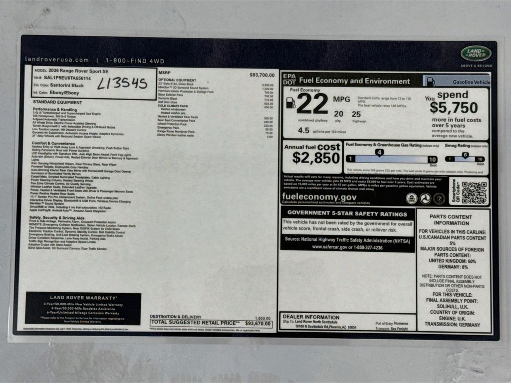 Thumbnail: 2026 Land Rover Range Rover Sport - 9