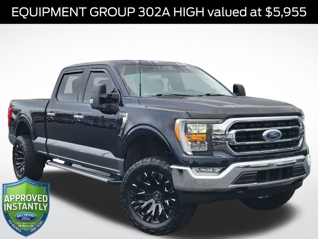 Antimatter Blue Metallic 2022 Ford F-150 Pickup Truck Four-Wheel Drive Automatic