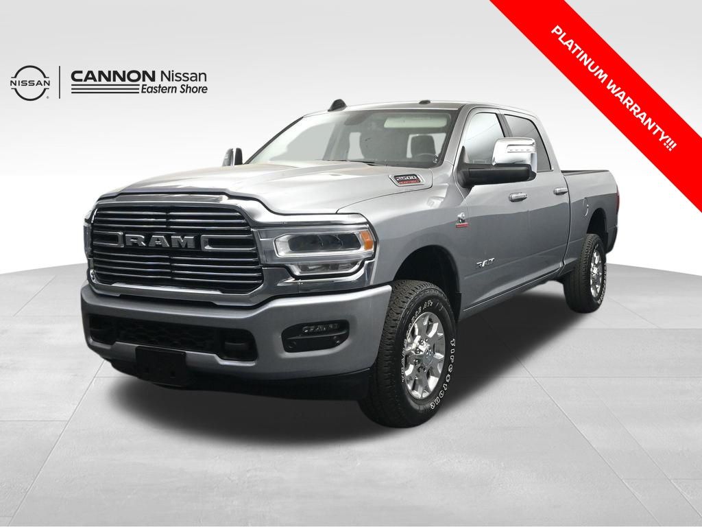 Billet Silver Metallic Clearcoat 2024 RAM 2500 Laramie Crew Cab 4WD Pickup Truck Four-Wheel Drive 6-Speed Automatic