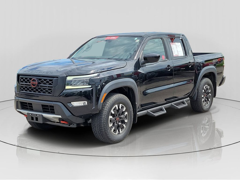 Super Black 2022 Nissan Frontier Pickup Truck Four-Wheel Drive 9-Speed Automatic