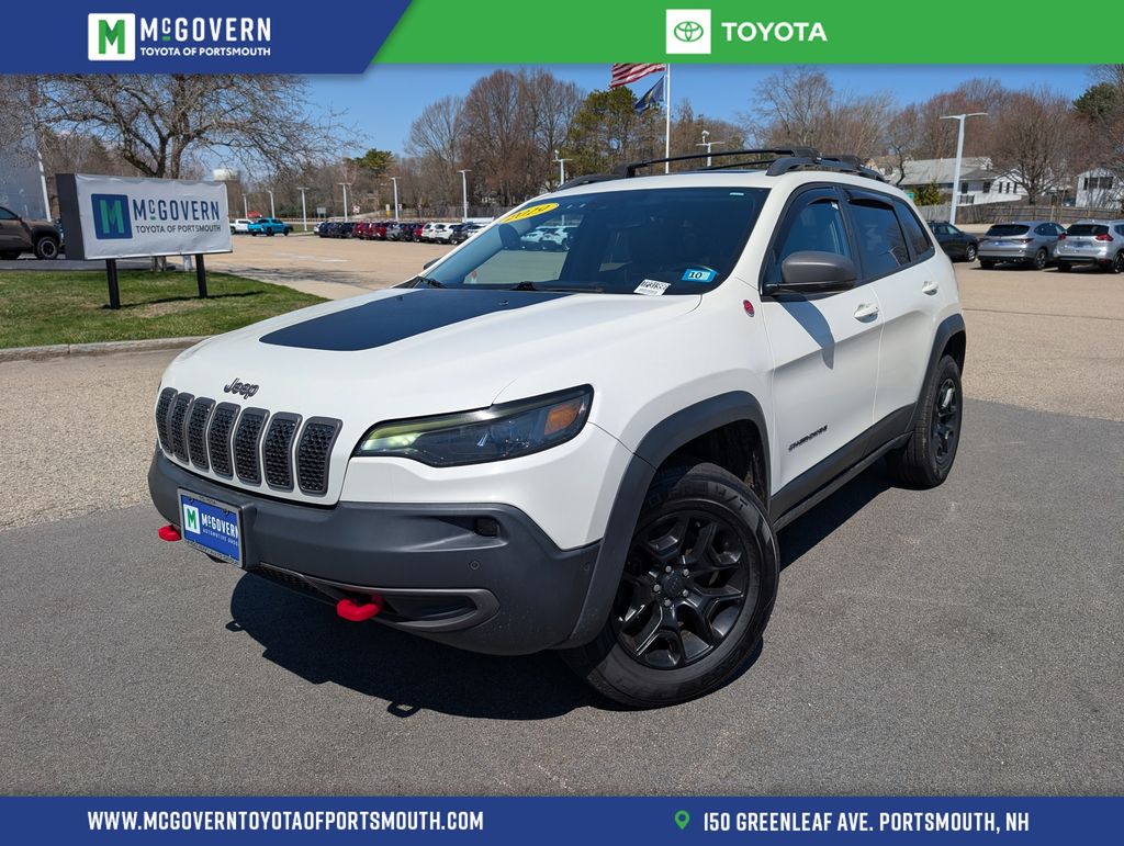 Pearl White Pearlcoat 2019 Jeep Cherokee Trailhawk 4WD SUV / Crossover Four-Wheel Drive 9-Speed Automatic