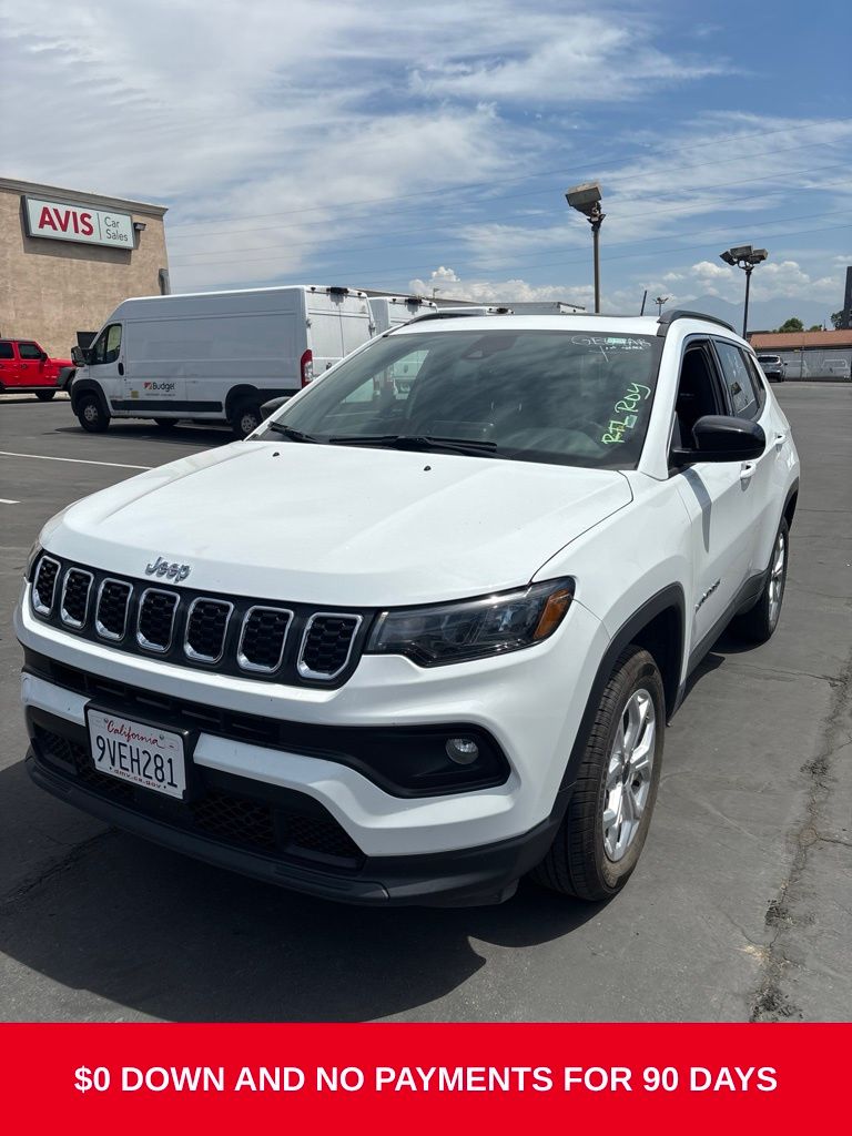 White 2025 Jeep Compass SUV / Crossover Four-Wheel Drive 8-Speed Automatic