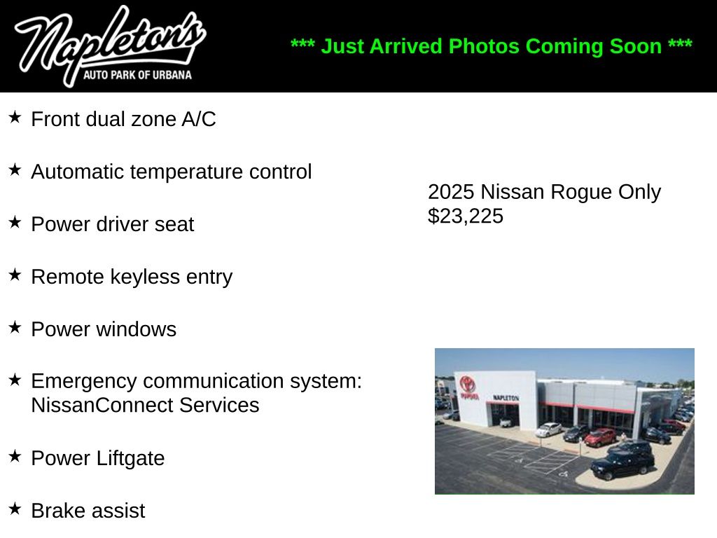 Everest White Pearl 2025 Nissan Rogue SV FWD SUV / Crossover Front-Wheel Drive Continuously Variable Transmission