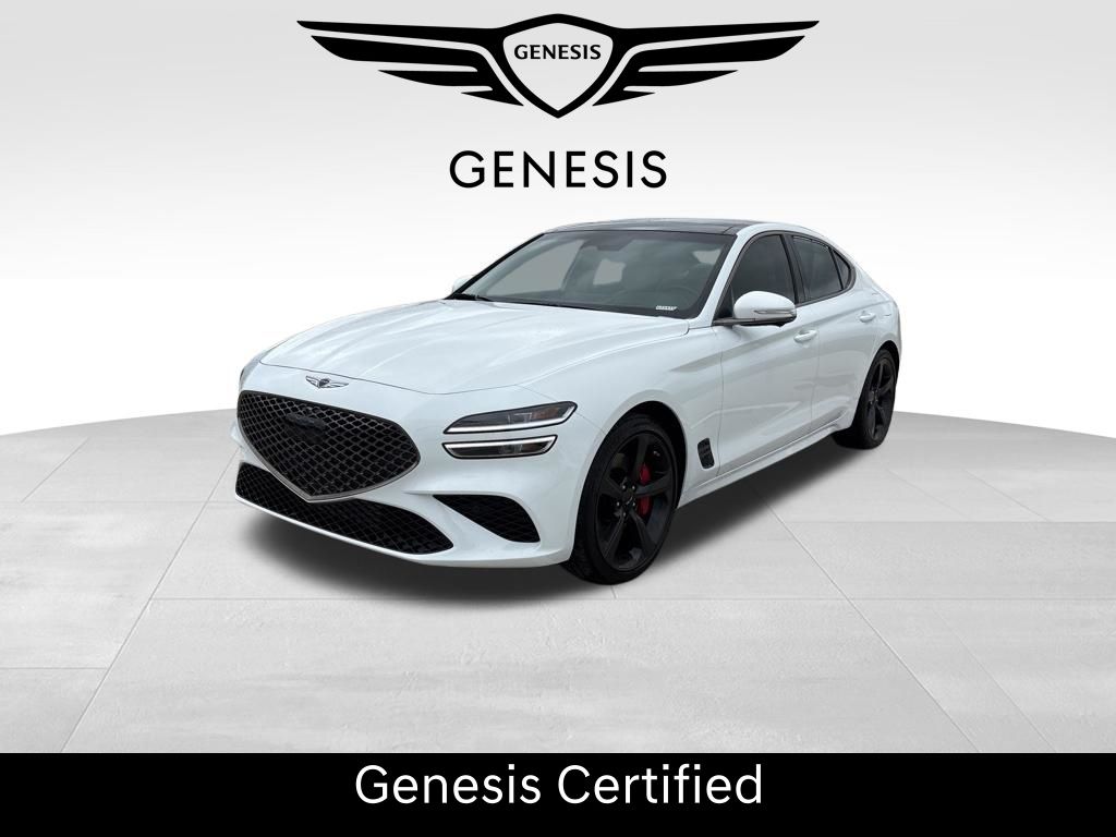 Alta White 2026 Genesis G70 3.3T Sport Prestige AWD Sedan All-Wheel Drive 8-Speed Automatic