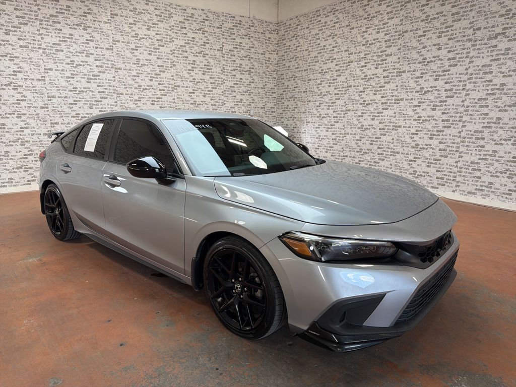 Lunar Silver Metallic 2023 Honda Civic Hatchback Sport FWD Hatchback Front-Wheel Drive Continuously Variable Transmission