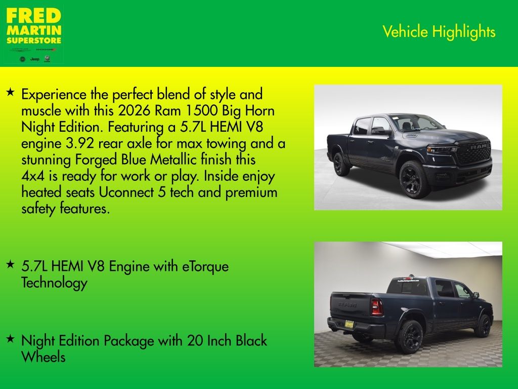 new 2026 Ram 1500 car, priced at $57,134