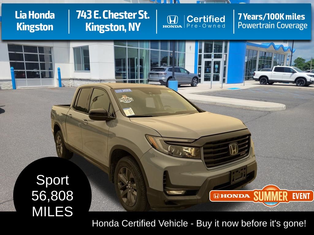 Crystal Black Pearl 2023 Honda Ridgeline Pickup Truck All-Wheel Drive 9-Speed Automatic